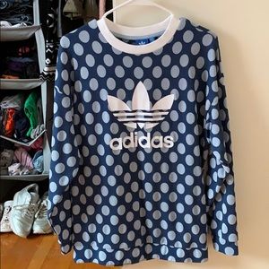 Adidas Blue Polka Dot Sweatshirt